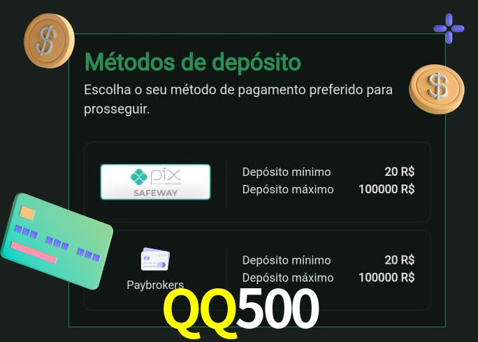 O cassino QQ500 oferece uma grande variedade de métodos de pagamento